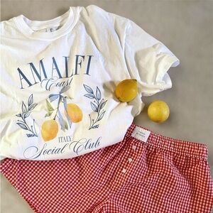 LAST ONE - Amalfi Coast Social Club Oversized Graphic Tee